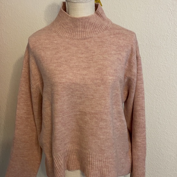 JustFab Sweaters - ♦️ 3/$35 . Justfab- pink mock-neck sweater